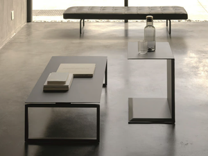 LUDWIG - Rectangular aluminium coffee table for living room _ Désirée divani